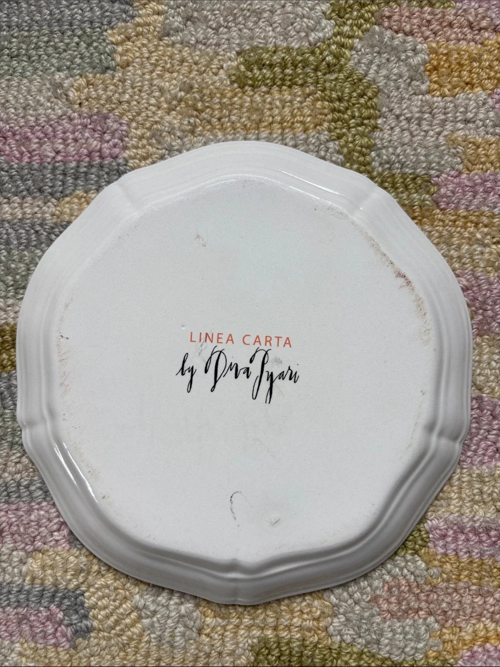 🦓 ZEBRA Very Rare Anthropologie Calligrapher Monogram Canape Plate Z La Zebra